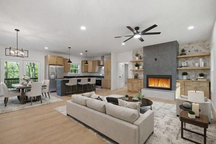 Furnished interior view inside a new home in , Ellijay (Image 6).