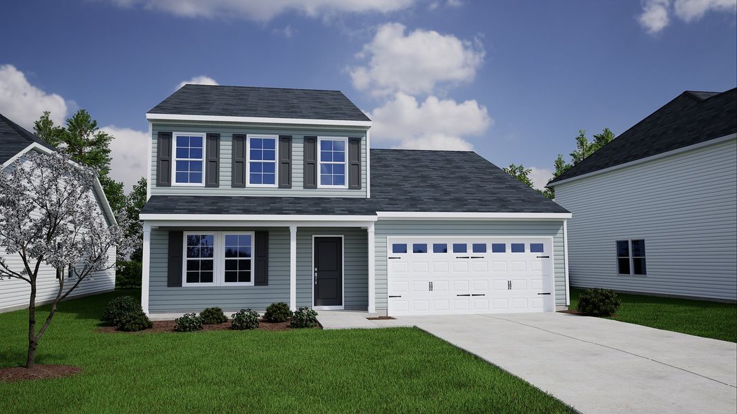 Representative exterior photo of a completed home built from the Pickens - Genesis Value Collection by Mungo Homes in Clairmont, Charlotte, NC (Image 13). Representative exterior photo of a completed home built from the Pickens - Genesis Value Collection by Mungo Homes in Clairmont, Charlotte, NC (Image 13).