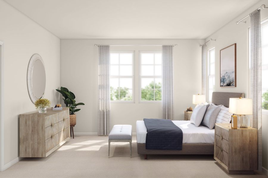 Representative furnished interior of a home built from the B by Tri Pointe Homes in Candelas Townhomes, Arvada (Image 14). Representative furnished interior of a home built from the B by Tri Pointe Homes in Candelas Townhomes, Arvada (Image 14).