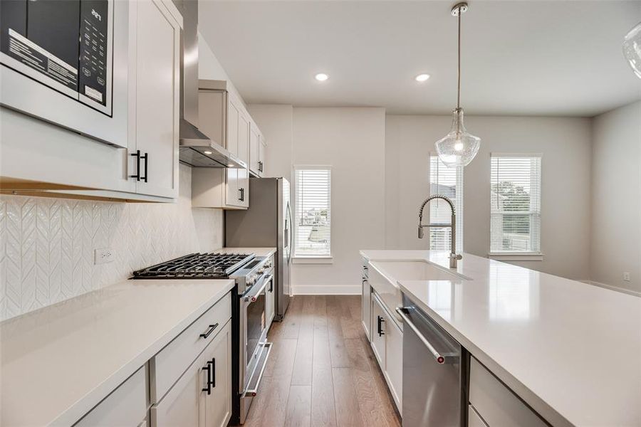 Furnished interior view inside a new home in Collin Creek, Plano (Image 4).