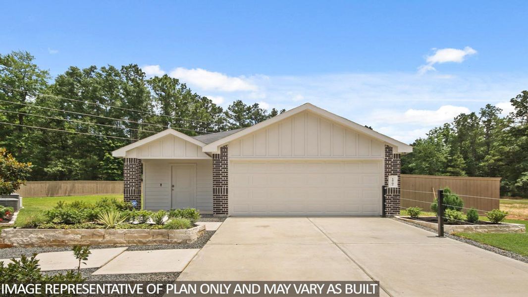 Representative exterior photo of a completed home built from the Caprock by D.R. Horton in The Canopies, Splendora, TX (Image 19).