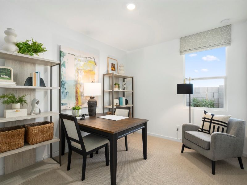 Furnished interior view inside a new home in Mountain View Estates Signature Series, Buckeye (Image 22).