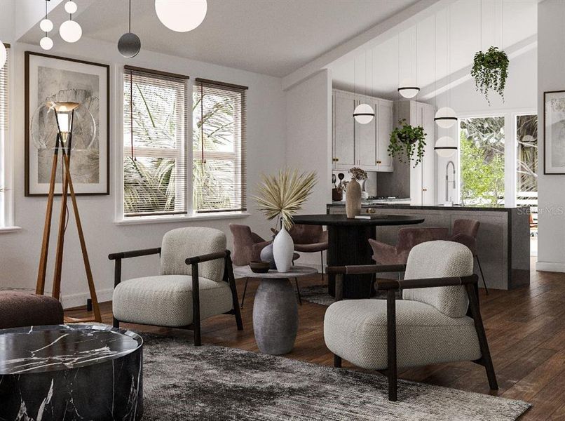 Furnished interior view inside a new home in , Tarpon Springs (Image 5). Furnished interior view inside a new home in , Tarpon Springs (Image 5).