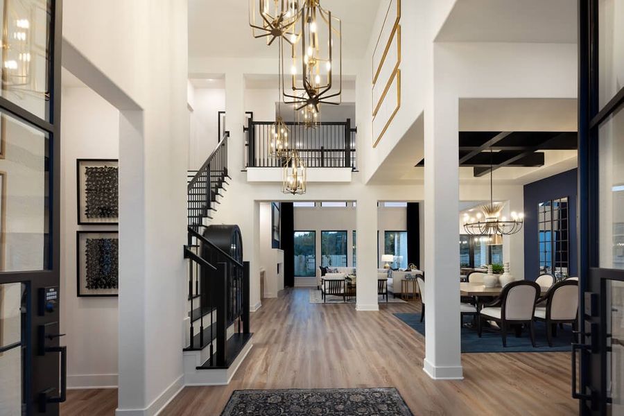 Representative furnished interior of a home built from the Whitley 4912 by J. Patrick Homes in Jubilee 80′ Lots, Hockley (Image 13).