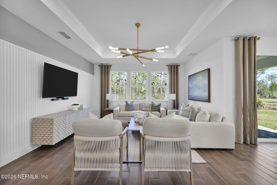 Furnished interior view inside a new home in Westerly Park at Wildlight, Yulee (Image 16).
