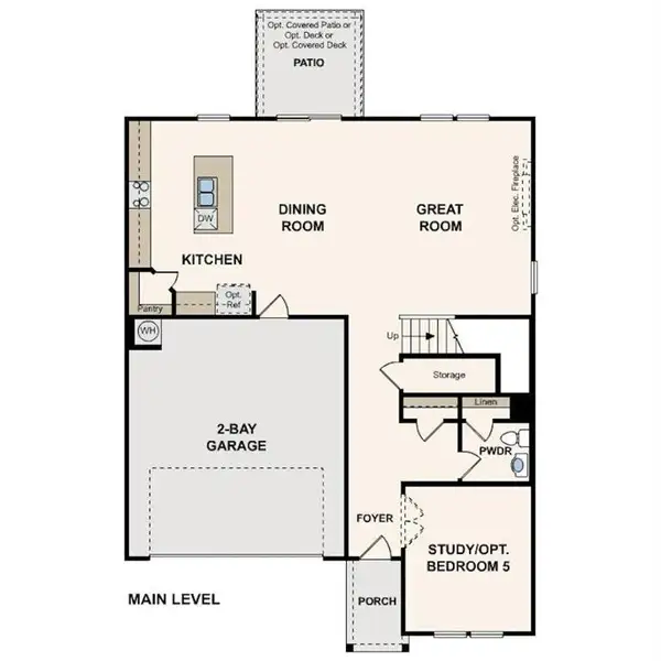 2D floor plan layout of this home in Oak Grove Glen, Snellville, GA (Image 3).