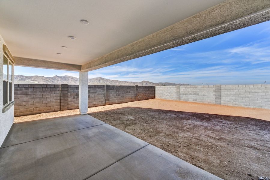 Exterior details and patio area of a home in Marbella at Windrose, Waddell (Image 3).