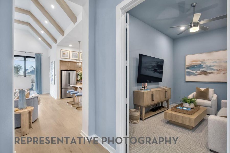 Furnished interior view inside a new home in Meridiana, Manvel (Image 9).