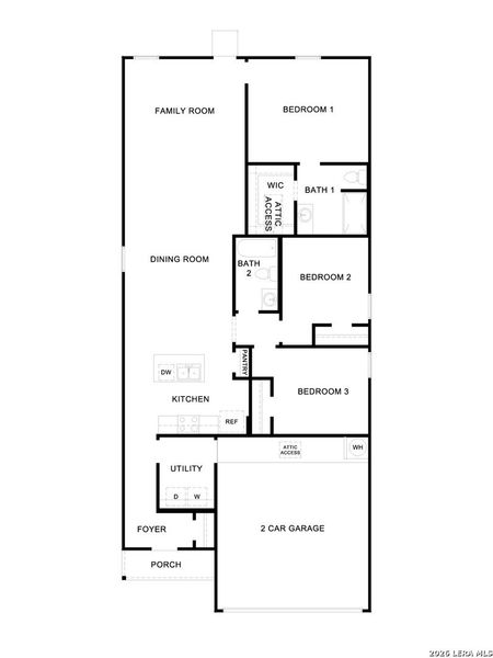 2D floor plan layout of this home in Bollinger, Maxwell, TX (Image 3).