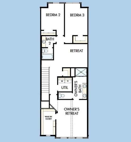 2D floor plan layout for the The Lashbrook by David Weekley Homes in Hillside at Las Colinas, Irving, TX (Image 4).