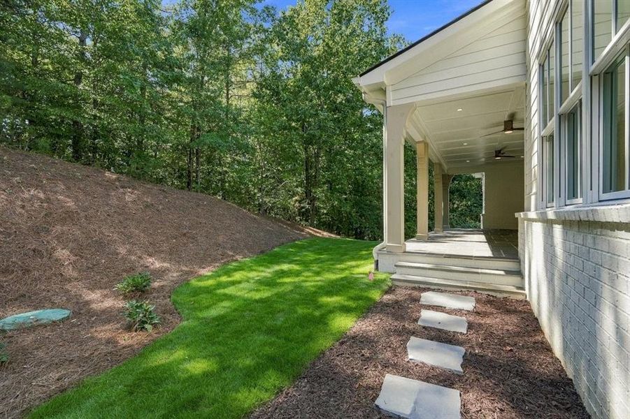 Exterior details and patio area of a home in , Roswell (Image 35).