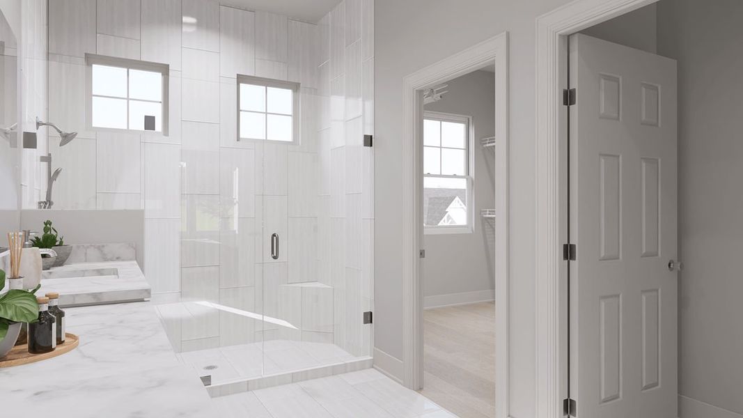 Artist Rendering - Master Bath Shower & Walk-In Closet Artist Rendering - Master Bath Shower & Walk-In Closet