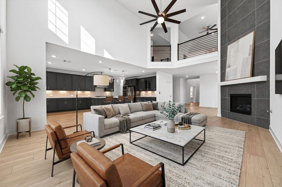 Furnished interior view inside a new home in Sorella, Tomball (Image 9).