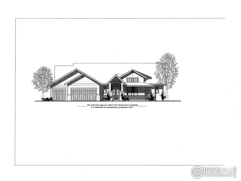 845 William Way - FRONT RENDERING SKETCH