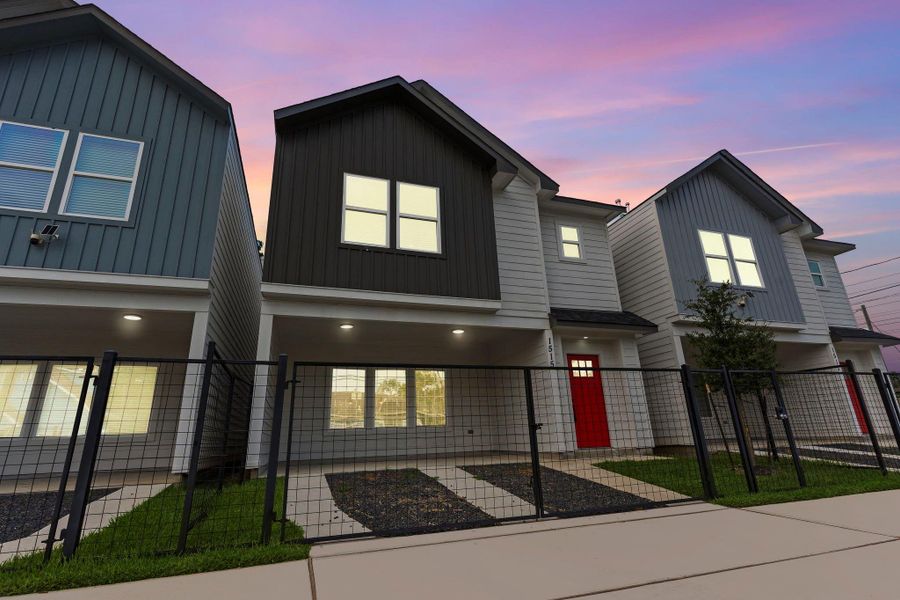 Front exterior of a new home in , Houston, TX, highlighting curb appeal (Image 22). Front exterior of a new home in , Houston, TX, highlighting curb appeal (Image 22).