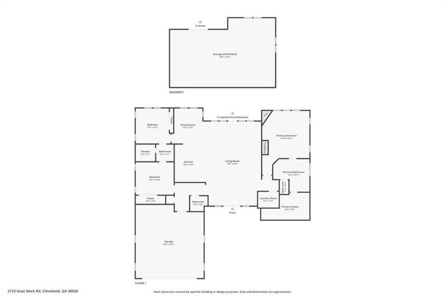 2D floor plan layout of this home in , Cleveland, GA (Image 6).