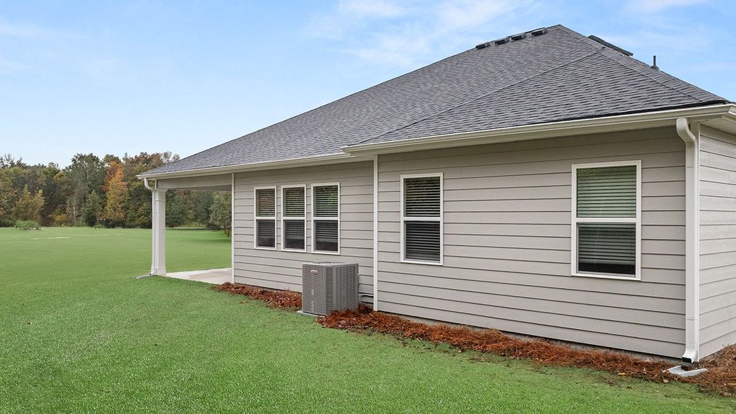Representative exterior details of a home built from the GROVER Express by D.R. Horton in Kingston Ranch at Lake Oconee, Buckhead (Image 24). Representative exterior details of a home built from the GROVER Express by D.R. Horton in Kingston Ranch at Lake Oconee, Buckhead (Image 24).