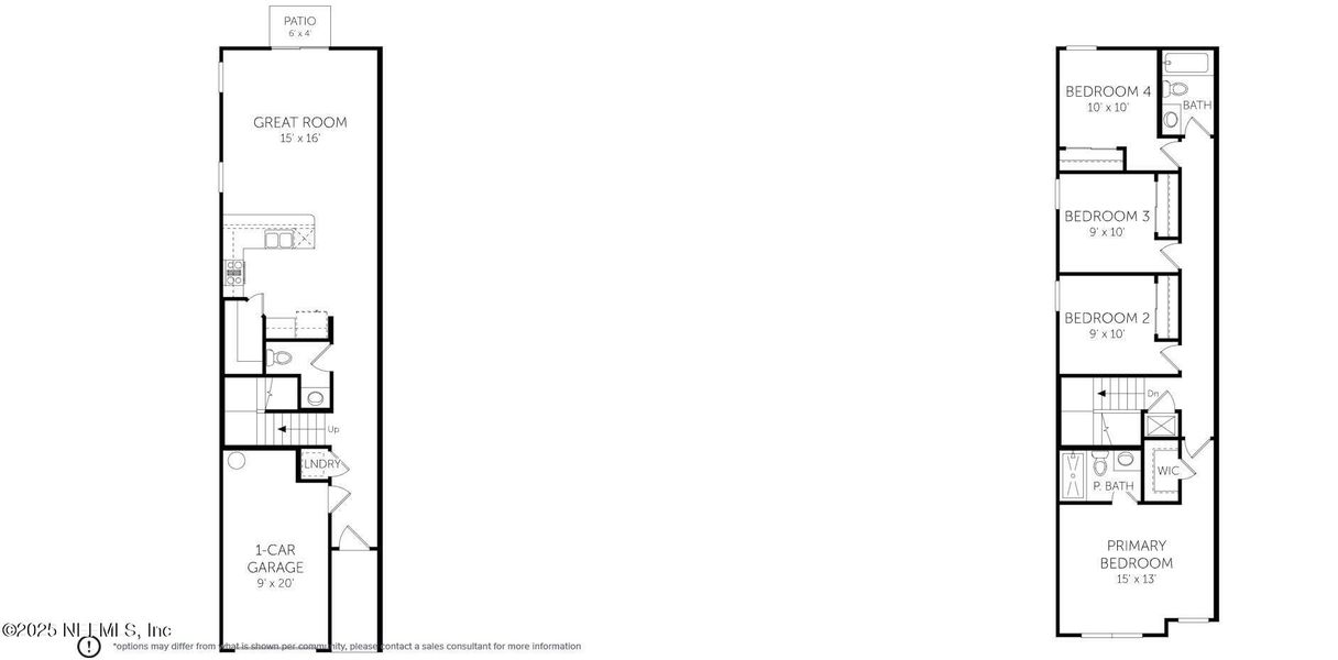 2D floor plan layout of this home in Kasen Oaks, Jacksonville, FL (Image 3).