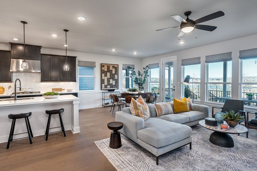 Representative furnished interior of a home built from the Dovetail by Taylor Morrison in Easton Park 50s, Austin (Image 7).