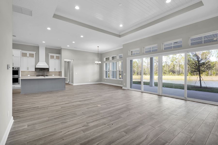 Representative unfurnished interior of a home built from the Riverdale by Riverside Homes in Hidden Creek at SilverLeaf, St. Augustine (Image 36). Representative unfurnished interior of a home built from the Riverdale by Riverside Homes in Hidden Creek at SilverLeaf, St. Augustine (Image 36).