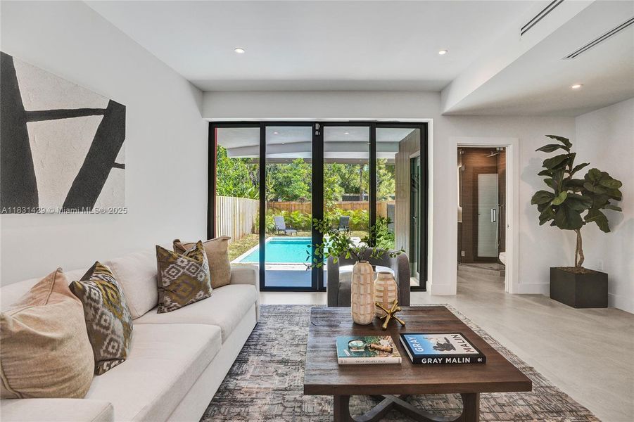 Furnished interior view inside a new home in , Miami (Image 15).