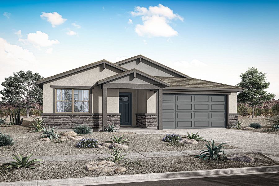 Representative exterior photo of a completed home built from the Cobalt by Mattamy Homes in Tierra Vistoso, Surprise, AZ (Image 22).