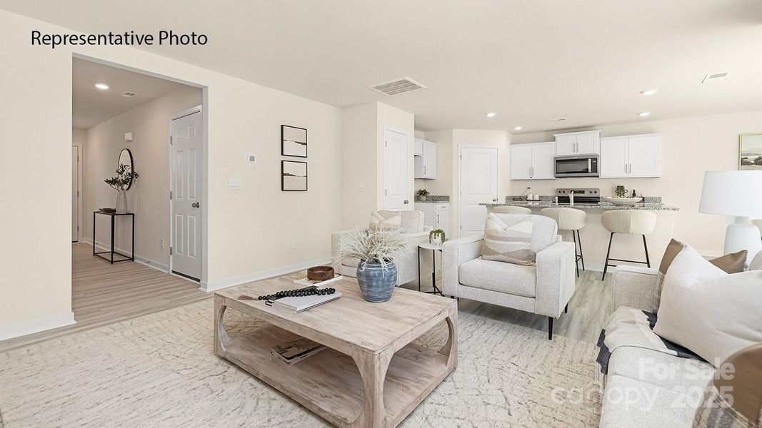 Furnished interior view inside a new home in Woodhaven at Chester, Chester (Image 6). Furnished interior view inside a new home in Woodhaven at Chester, Chester (Image 6).