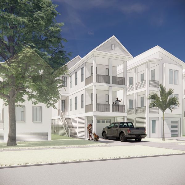 Exterior rendering of this home design in , North Charleston, SC (Image 2).