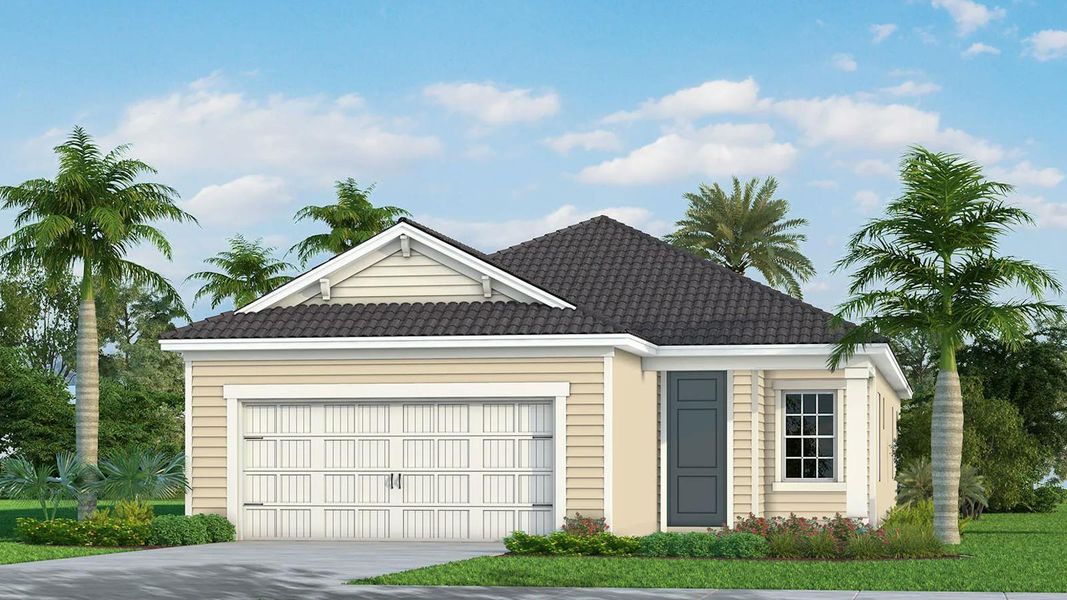 Front exterior of a new home in Boca Royale Golf & Country Club Real Estate and Homes for Sale in Englewood, FL - Neal Communities, Englewood, FL, highlighting curb appeal (Image 25). Front exterior of a new home in Boca Royale Golf & Country Club Real Estate and Homes for Sale in Englewood, FL - Neal Communities, Englewood, FL, highlighting curb appeal (Image 25).