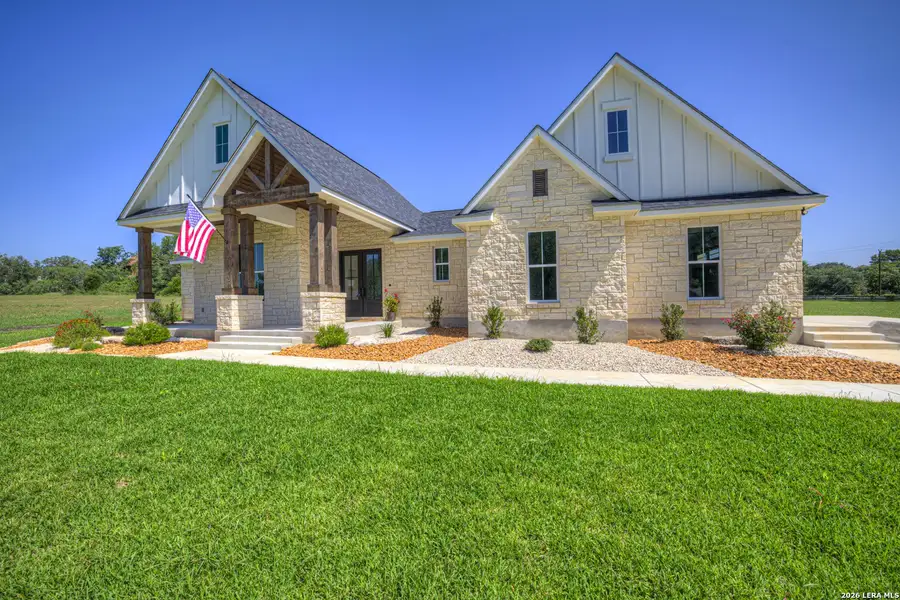 Front exterior of a new home in , Seguin, TX, highlighting curb appeal (Image 29).