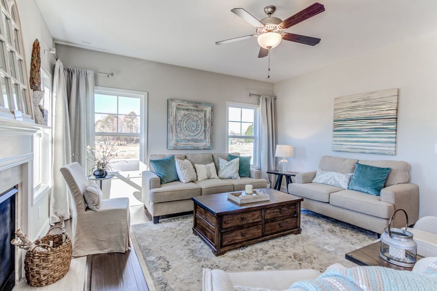 Representative furnished interior of a home built from the Drayton by Caviness & Cates Communities in Maggie Way, Wendell (Image 22).