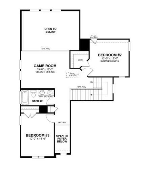2D floor plan layout of this home in Cedar Brook, Leander, TX (Image 4).
