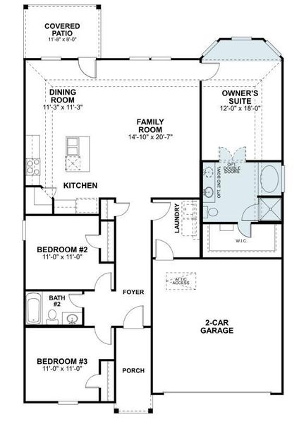 2D floor plan layout of this home in Ambrose, La Marque, TX (Image 4).