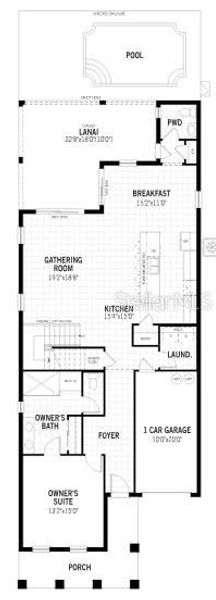 2D floor plan layout of this home in Solara Resort, Kissimmee, FL (Image 4).