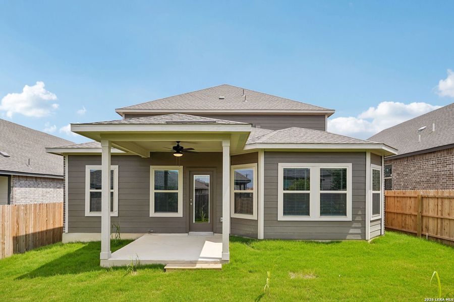Exterior details and patio area of a home in Arcadia Ridge - Premier Series, San Antonio (Image 4).