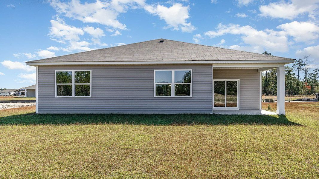 Representative exterior photo of a completed home built from the CALI by D.R. Horton in Preserve at Cypress Commons, Conway, SC (Image 2). Representative exterior photo of a completed home built from the CALI by D.R. Horton in Preserve at Cypress Commons, Conway, SC (Image 2).