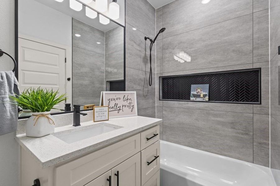 Furnished interior view inside a new home in , Canton (Image 8).