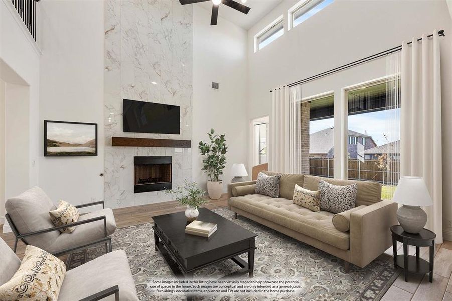 Furnished interior view inside a new home in Bear Creek Classic 50, Lavon (Image 8).