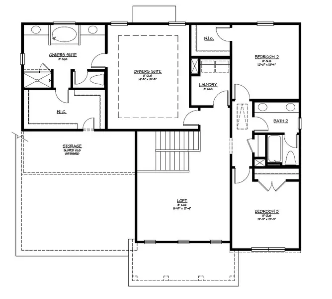 2D floor plan layout of this home in Settlers Hammock, Kingsland, GA (Image 3).