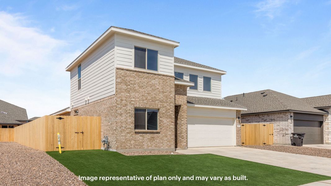 Exterior details and patio area of a home in Homestead at Parks Bell Ranch, Odessa (Image 3).