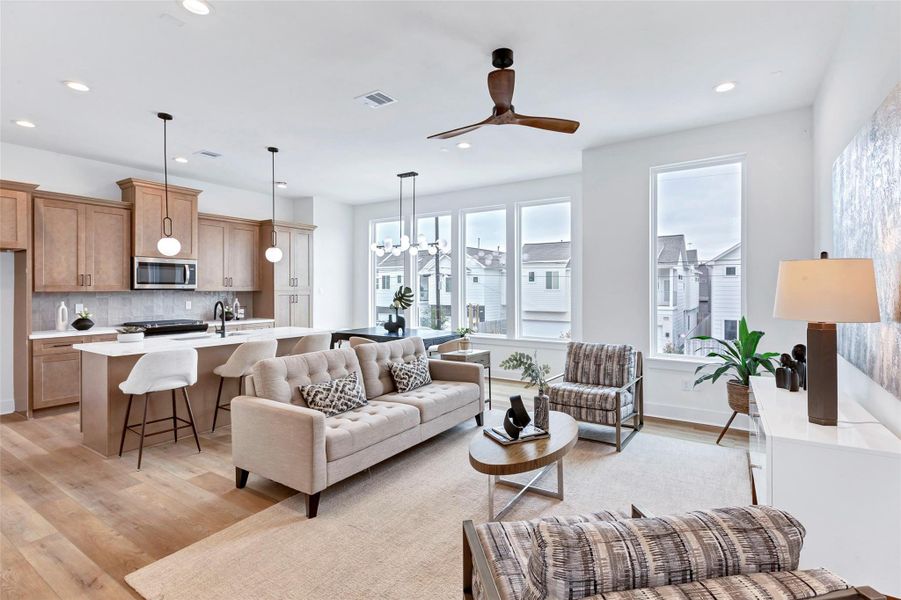 Welcome to the living room on the second floor! Welcome to the living room on the second floor!