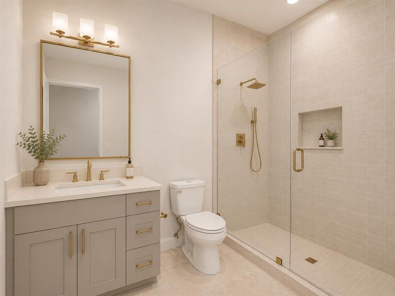 Furnished interior view inside a new home in , Aledo (Image 22).