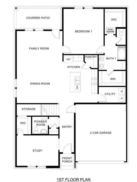 2D floor plan layout for the Perry by D.R. Horton in Augusta Square, Fort Worth, TX (Image 3). 2D floor plan layout for the Perry by D.R. Horton in Augusta Square, Fort Worth, TX (Image 3).