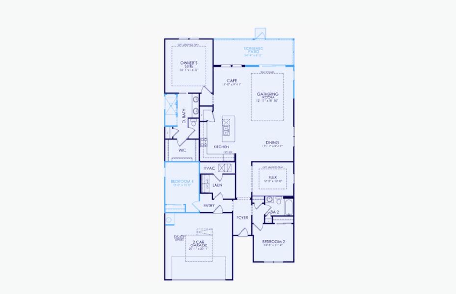 2D floor plan layout of this home in Waterways, Richmond Hill, GA (Image 4).