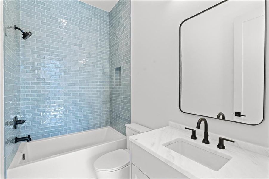 Furnished interior view inside a new home in , Atlanta (Image 9).