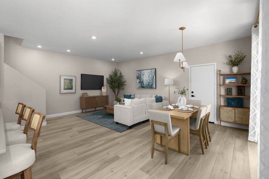 Representative furnished interior of a home built from the 1765 by KB Home in Enclaves at Tumamoc, Tucson (Image 7).