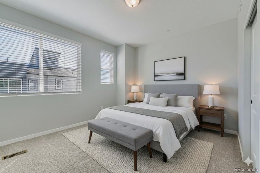 Secondary bedroom. Photos are not of actual home.