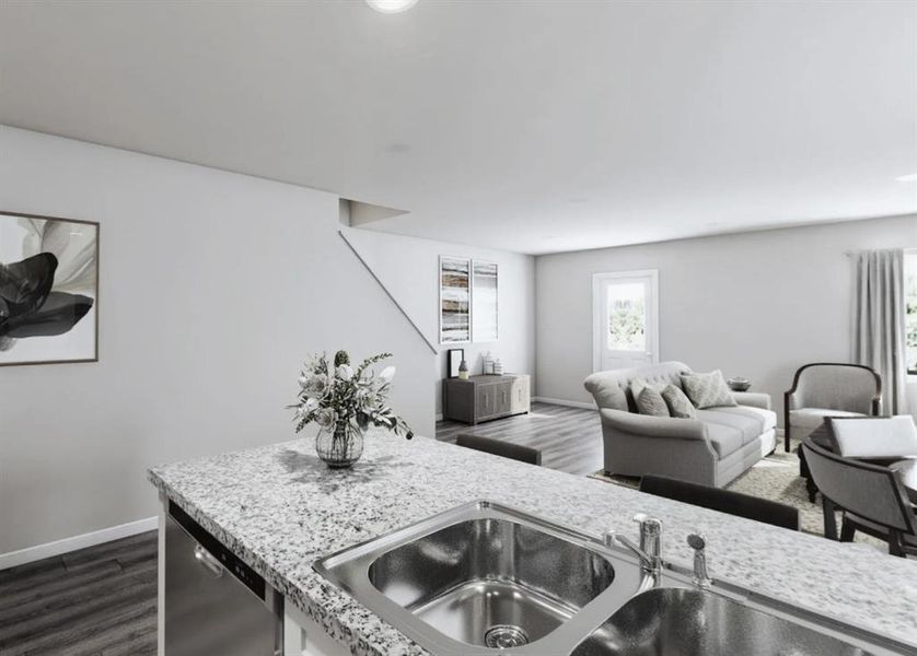 Furnished interior view inside a new home in Whispering Winds, Alvord (Image 5).