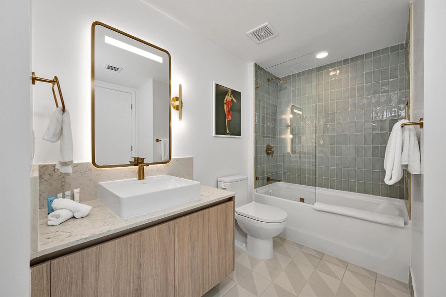 Furnished interior view inside a new home in , Miami (Image 12).