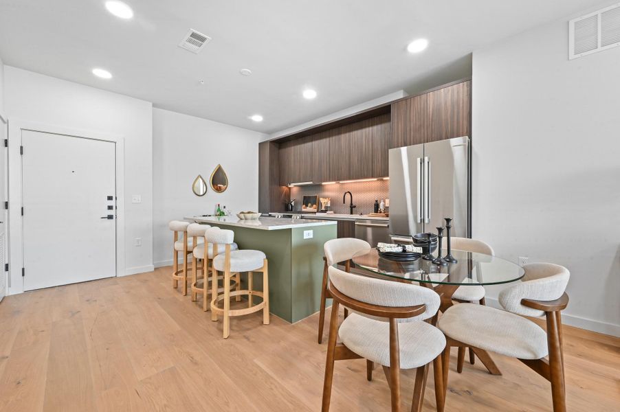 Furnished interior view inside a new home in One Oak, Austin (Image 6).